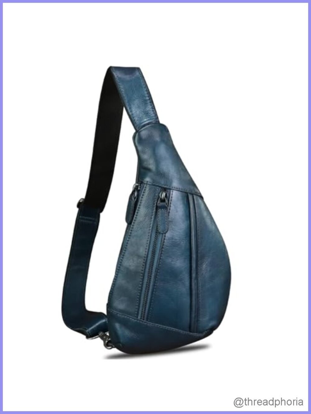 Genuine Leather Sling Bag Crossbody Chest Bag Backpack for Men Women Travel